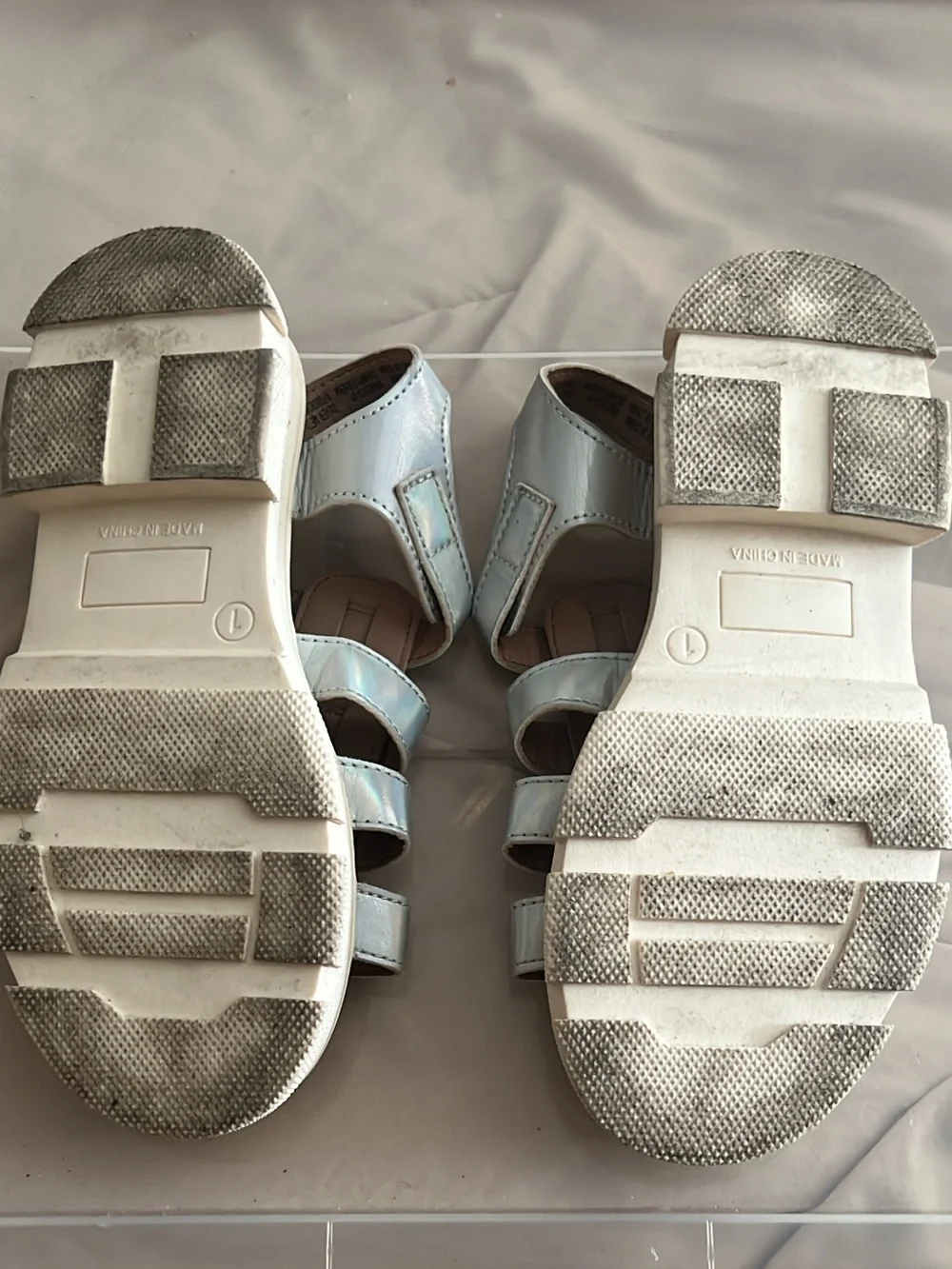 Old Navy Kids' Holographic Fisherman Sandals - Silver